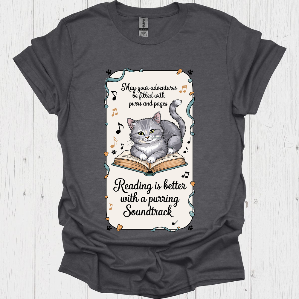 Reading Purring Soundtrack 1 Pet Lover T-Shirt