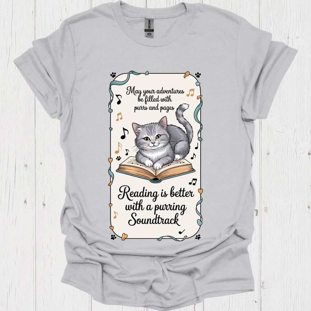 Reading Purring Soundtrack 1 Pet Lover T-Shirt