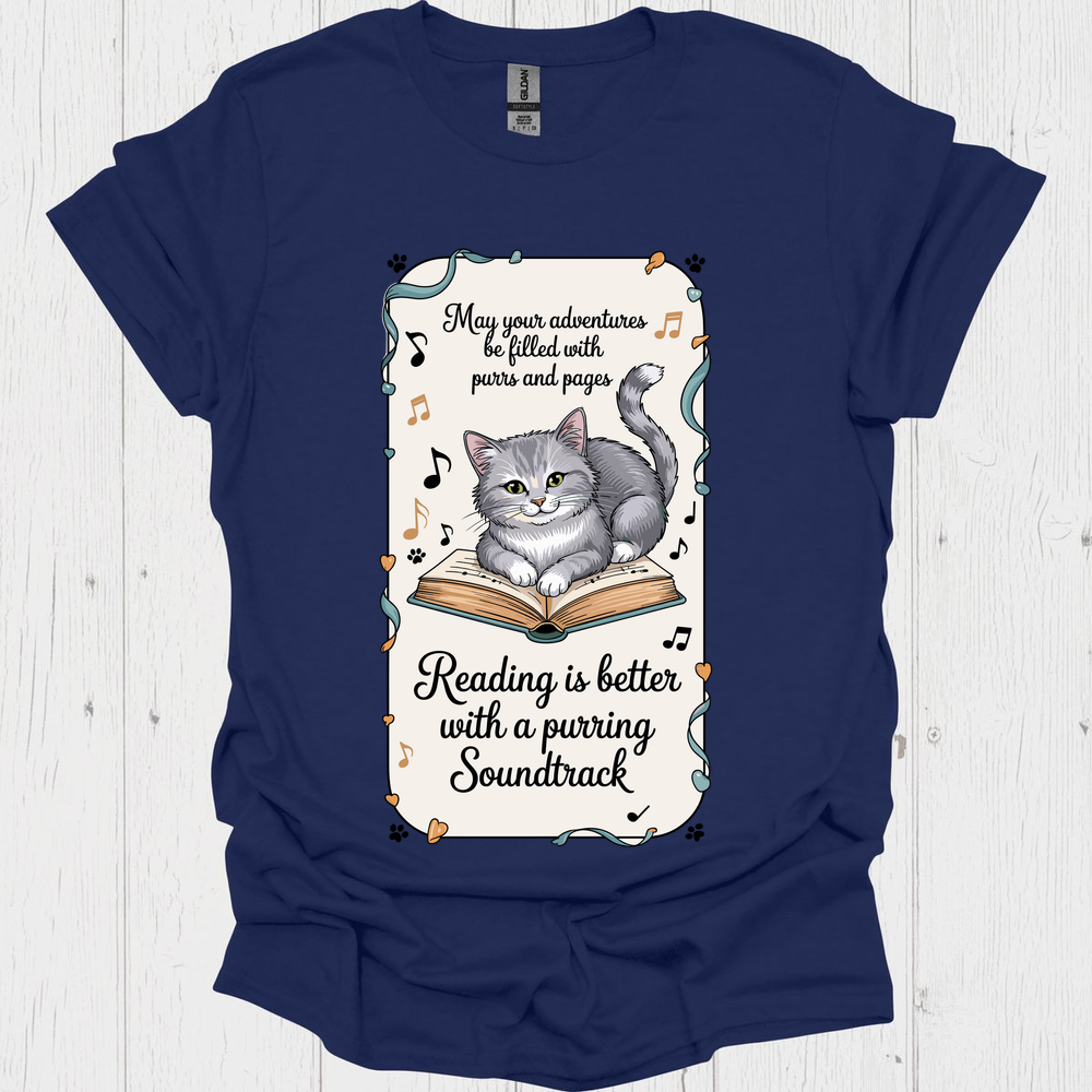 Reading Purring Soundtrack 1 Pet Lover T-Shirt
