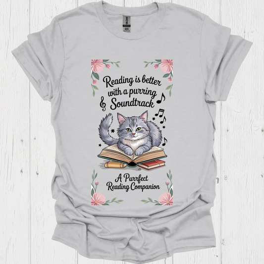 Reading Purring Soundtrack 2 Pet Lover T-Shirt