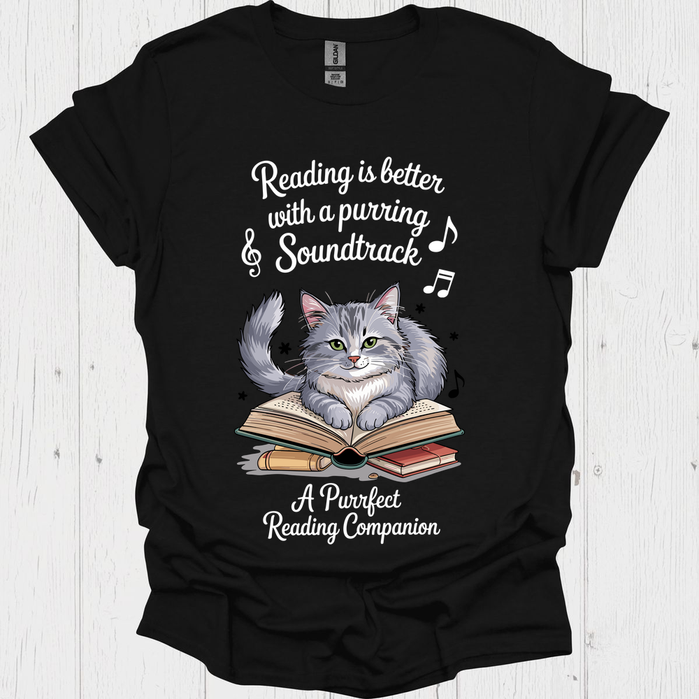 Reading Purring Soundtrack 2b Pet Lover T-Shirt