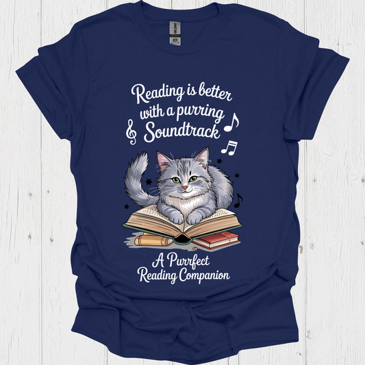 Reading Purring Soundtrack 2b Pet Lover T-Shirt