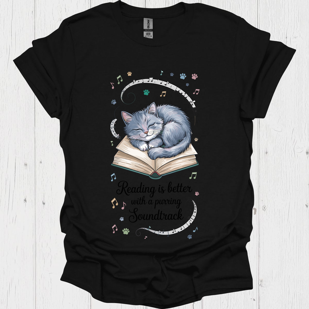 Reading Purring Soundtrack 3 Pet Lover T-Shirt